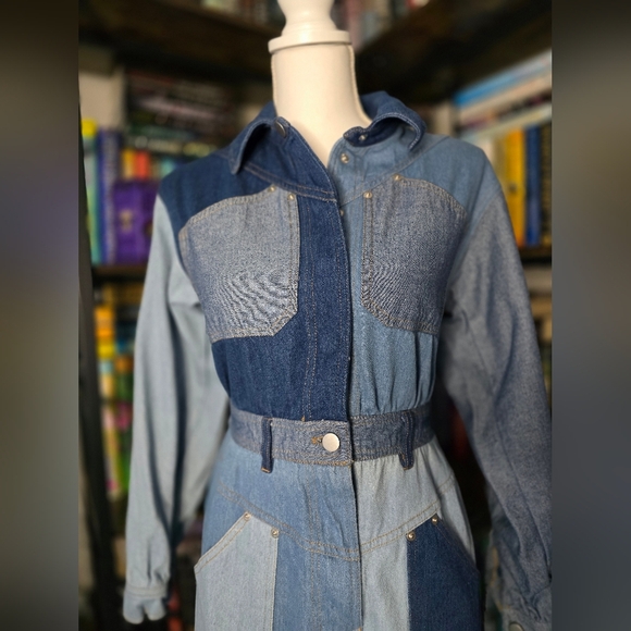 Steve Madden Ryleigh Long Sleeve Patchwork Dress - Picture 5 of 10